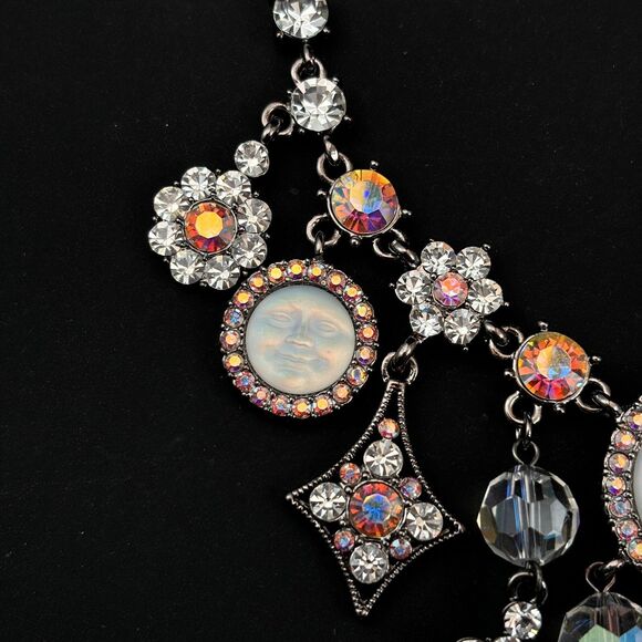 RARE Kirk’s Folly Sea View Faces Aurora Borealis Rhodium Necklace - Picture 5 of 9